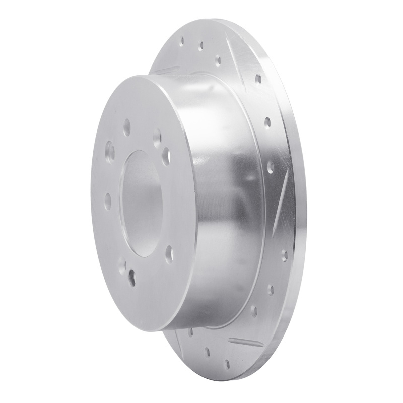 Hyundai Elantra Brake Rotor (1) - Rear Right - R1 Concepts - Drilled & Slotted - Silver - `07-`10